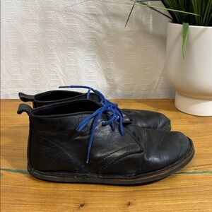 Soft Star Chukka Boots Minimalist Barefoot black Sz 6 Sheepskin Insoles